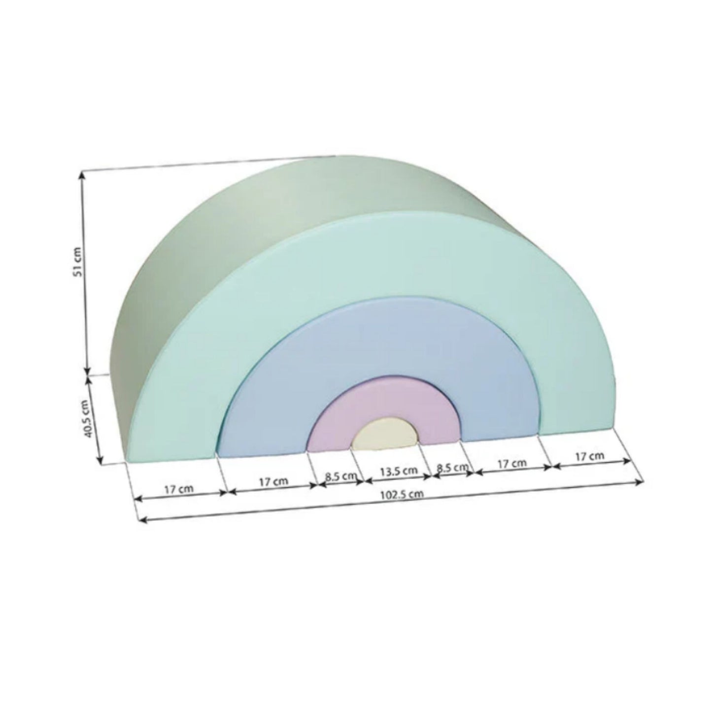 IGLU Montessori Yumuşak Aktivite ve Oyun Seti - Rainbow