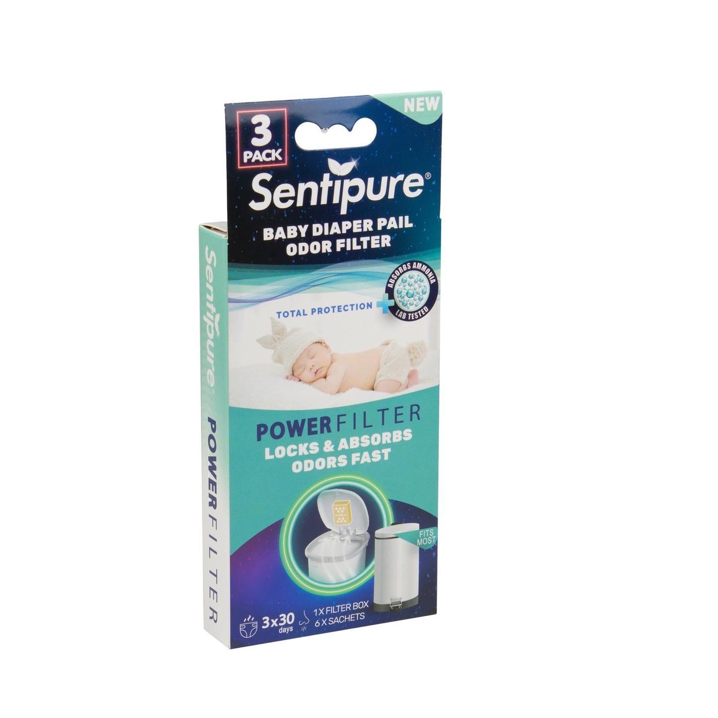 Sentipure Bebek Bezi Kokusu Giderici Filtre - 90 Günlük Ekonomik Paket